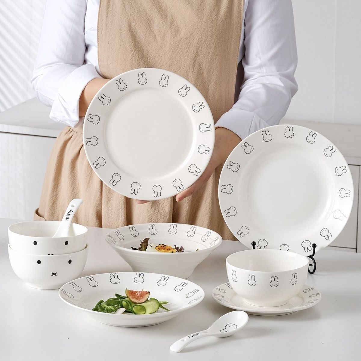 Anime Cute Miffy Simple Cerami - Bamboo Cutlery 评论和价格