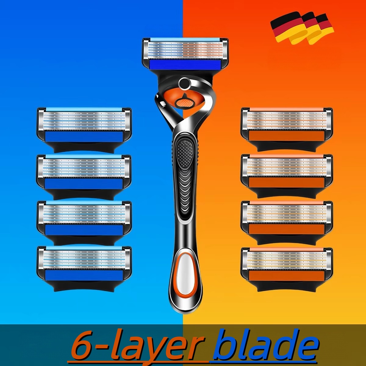Men's 6-Layer Stainless Steel  - Safety Razor Handle 评论和价格