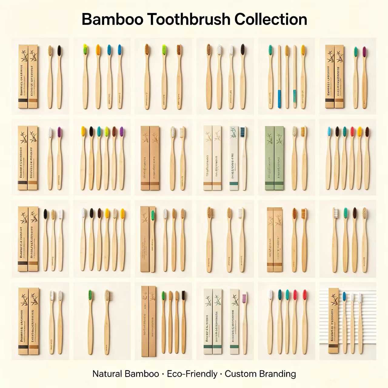 Bamboo Toothbrushes 100Pcs Eco - Bamboo Toothbrush 评论和价格