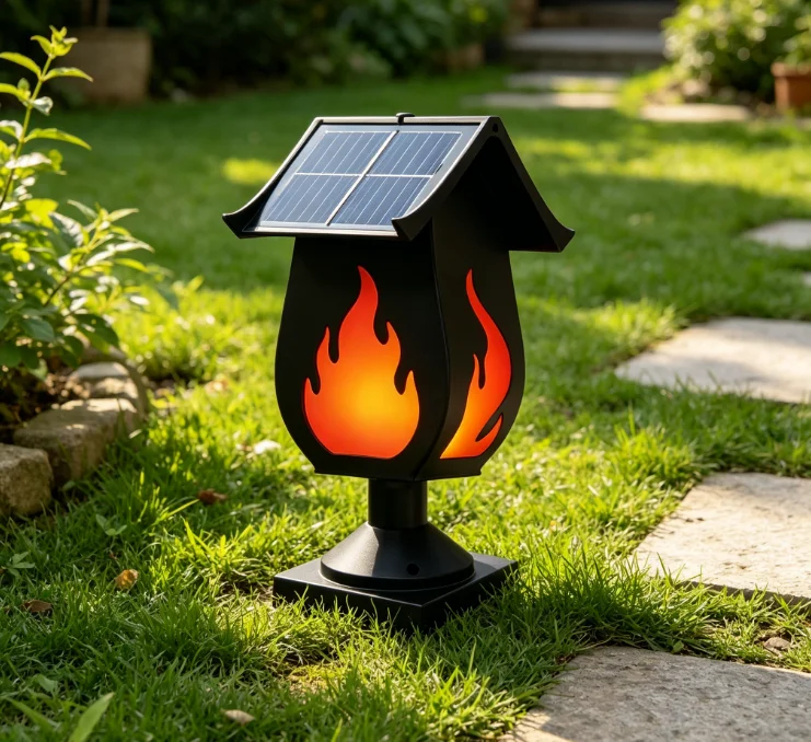 Solar Column Headlights Simula - Solar Garden Light 评论和价格