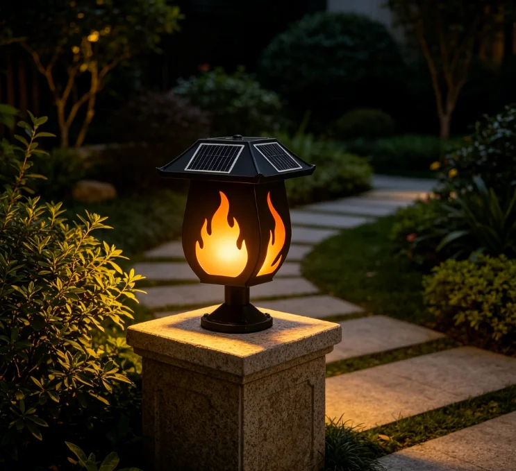 Solar Column Headlights Simula - Solar Garden Light 评论和价格