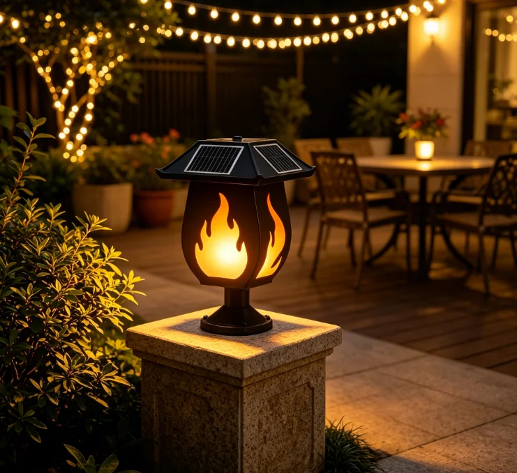 Solar Column Headlights Simula - Solar Garden Light 评论和价格