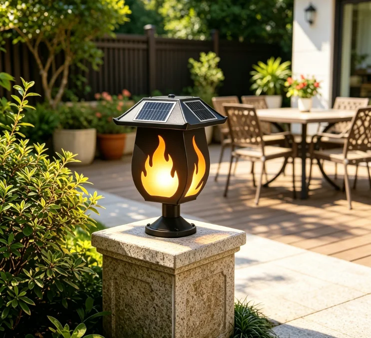 Solar Column Headlights Simula - Solar Garden Light 评论和价格