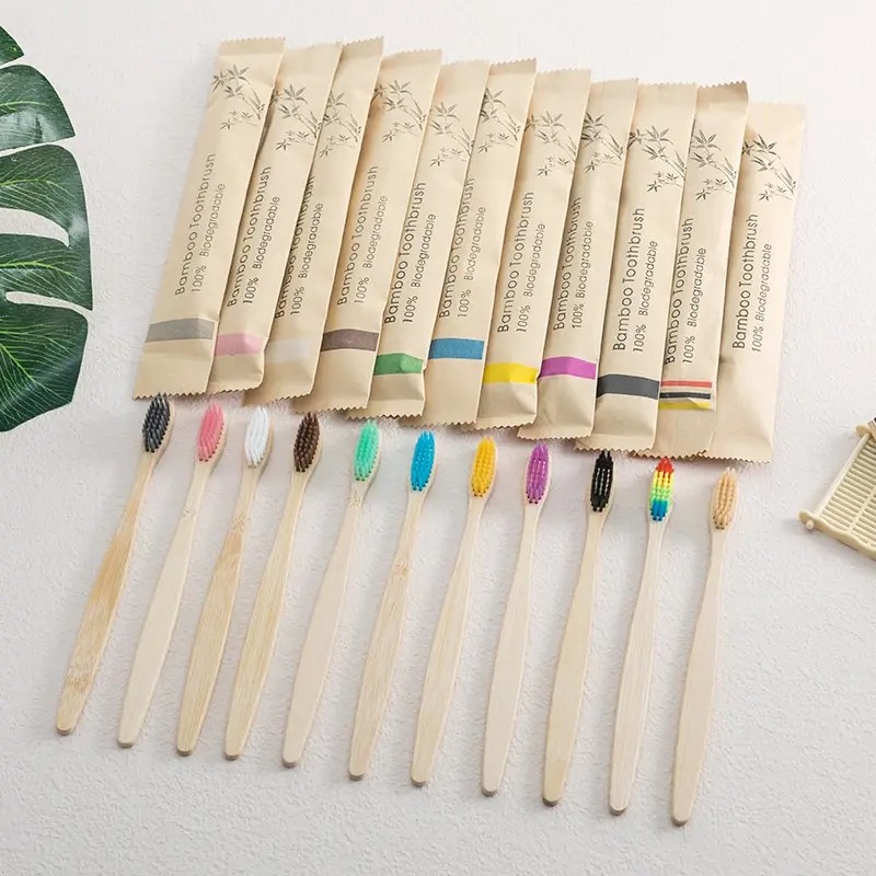 10 Pack Natural Bamboo Toothbr - Bamboo Toothbrush 评论和价格