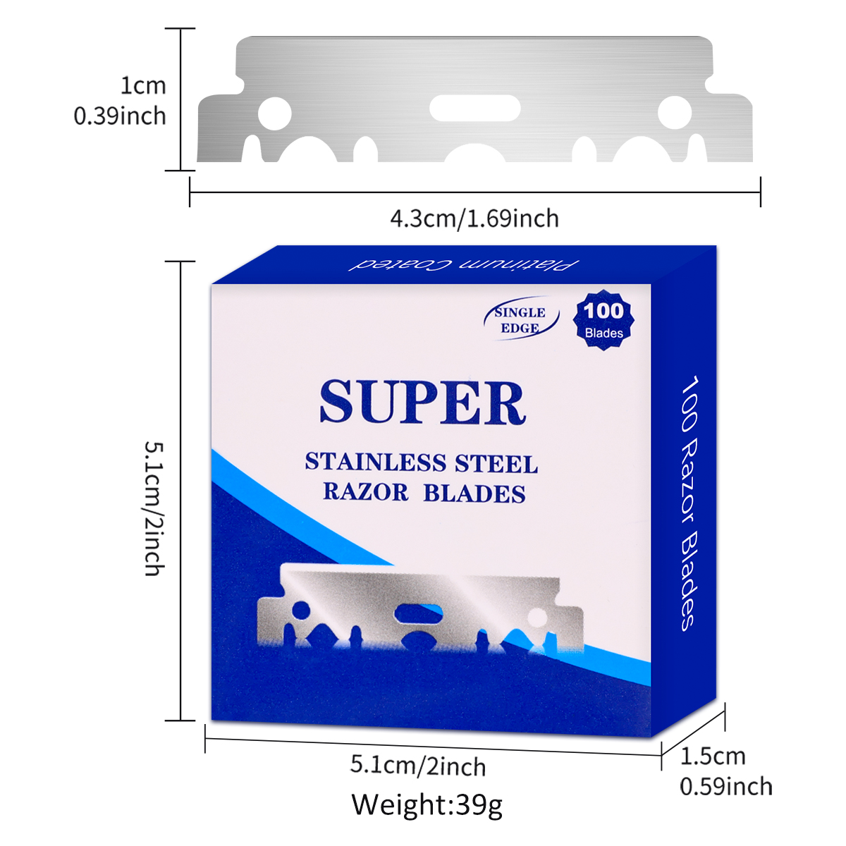 100pcs Stainless Steel Safety  - Safety Razor Handle 评论和价格