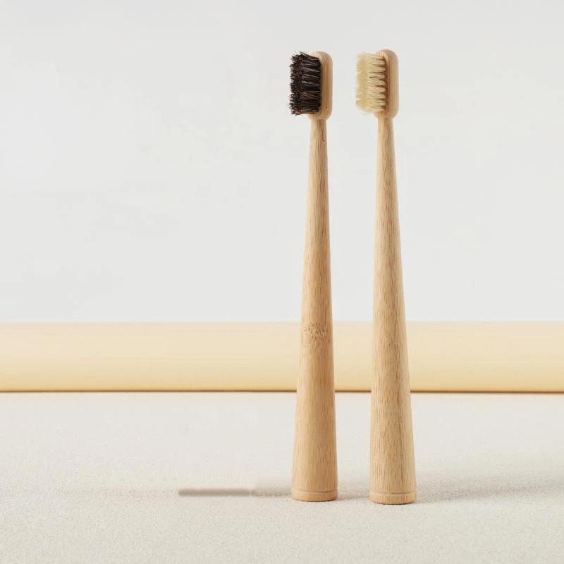 1Pc/4Pcs Horse Bristle Bamboo  - Bamboo Toothbrush 评论和价格