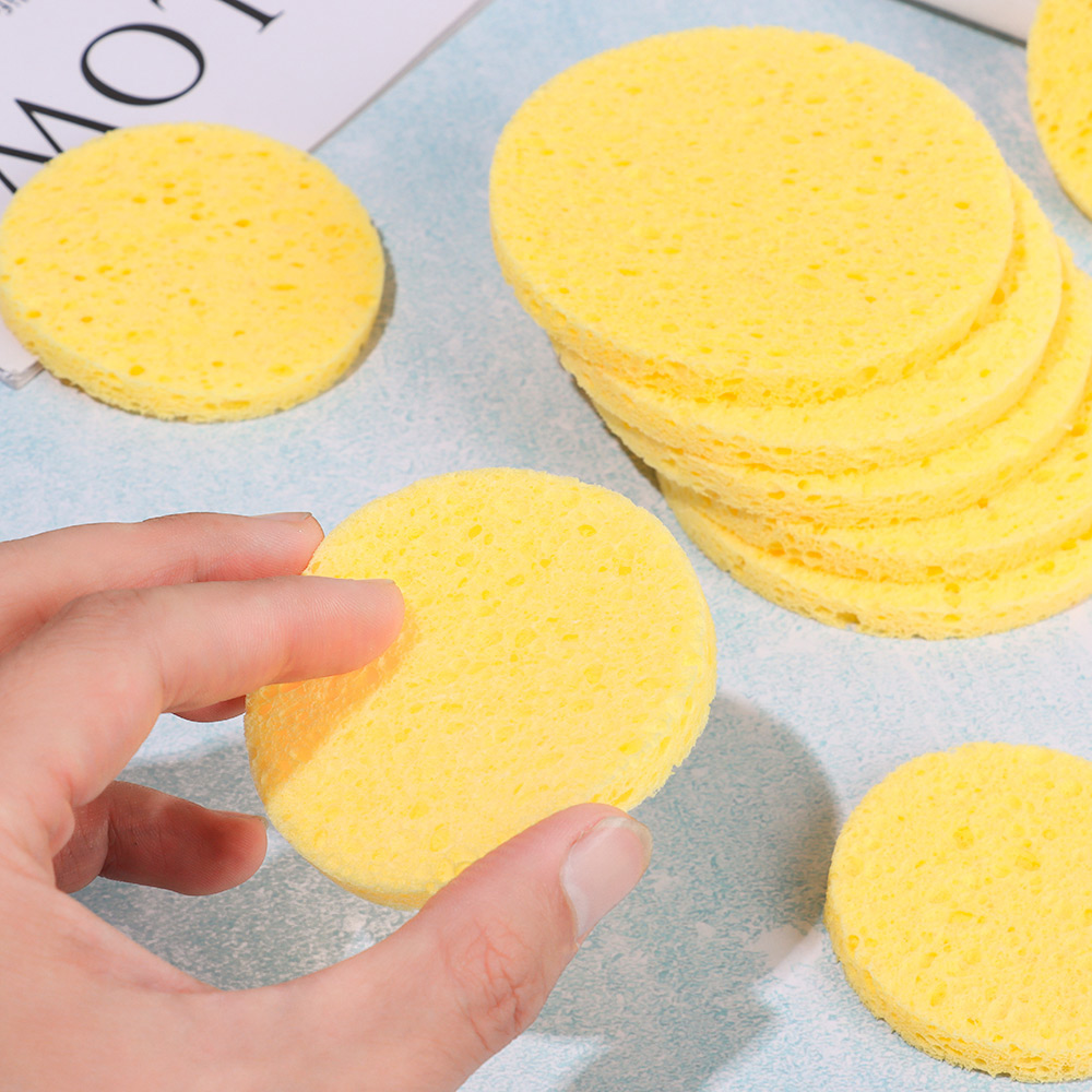 10pcs 6-9cm Yellow Face Round  - Eco Sponge 评论和价格