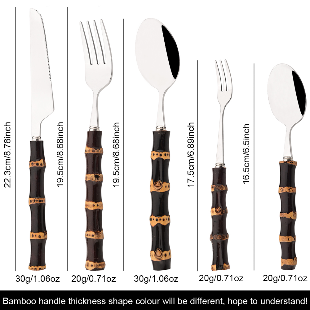 5Pcs Creative Home Bamboo Hand - Bamboo Cutlery 评论和价格