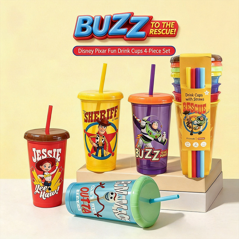 Toy Story 5 Plastic Straw Cups - Reusable Straw 评论和价格