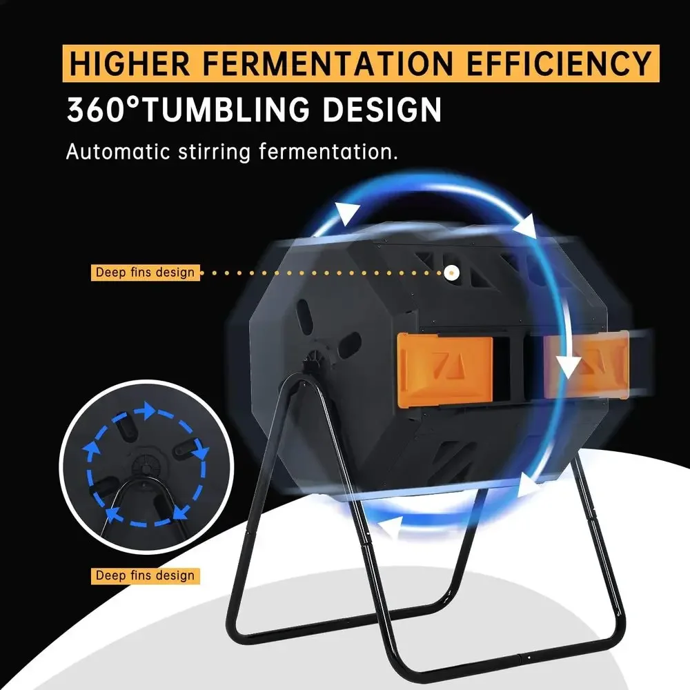 Dual Chamber 43 Gallon Rotatin - Compost Bin 评论和价格