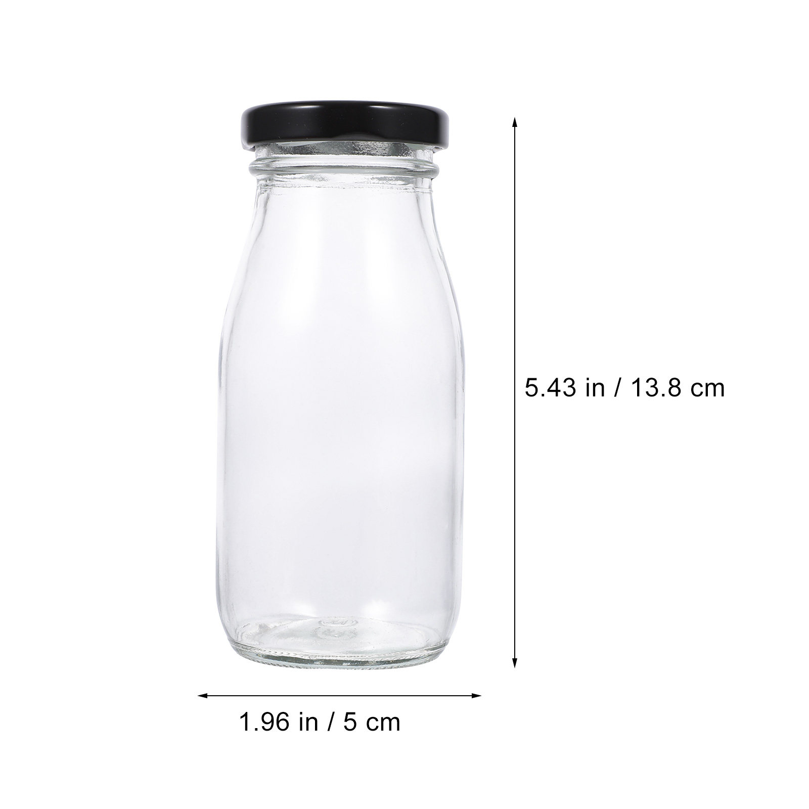 4Pcs Milk Bottle Glass Milk Ja - Reusable Bottle 评论和价格