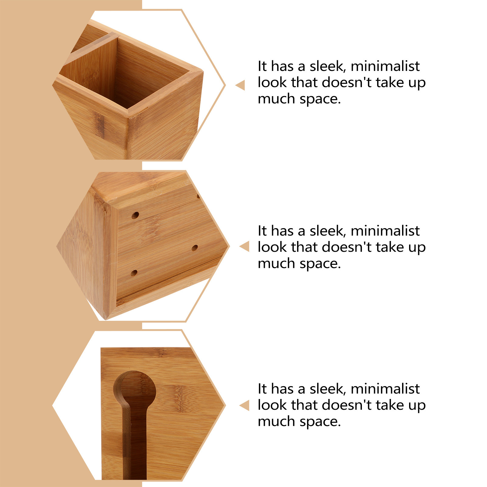 Bamboo Cutlery Holder for Tabl - Bamboo Cutlery 评论和价格